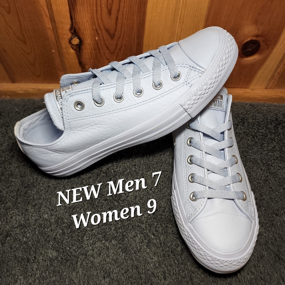 NEW Converse All Star Leather Blue Men 7/Women 9